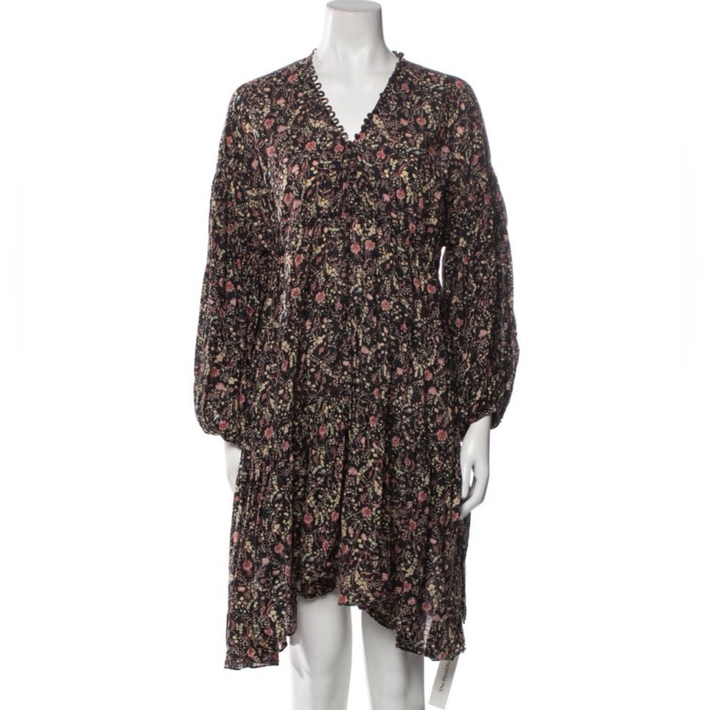 Doen Black Floral Dress size L
